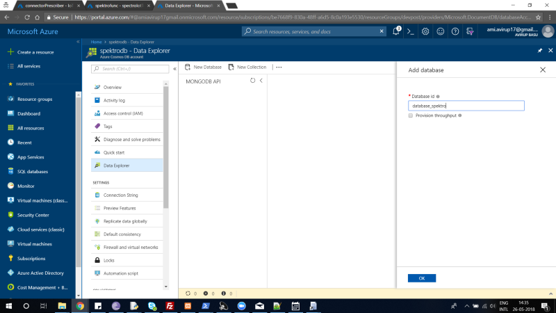 MongoDB database create