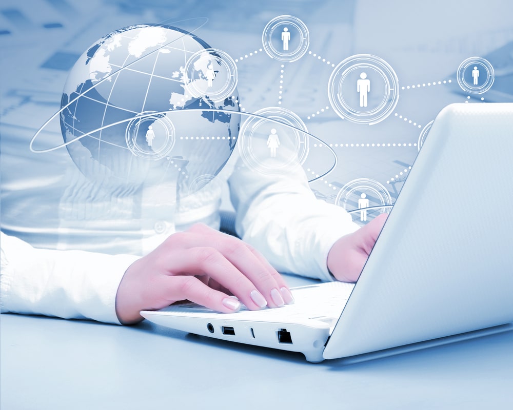 Symbol of social network with people images-1