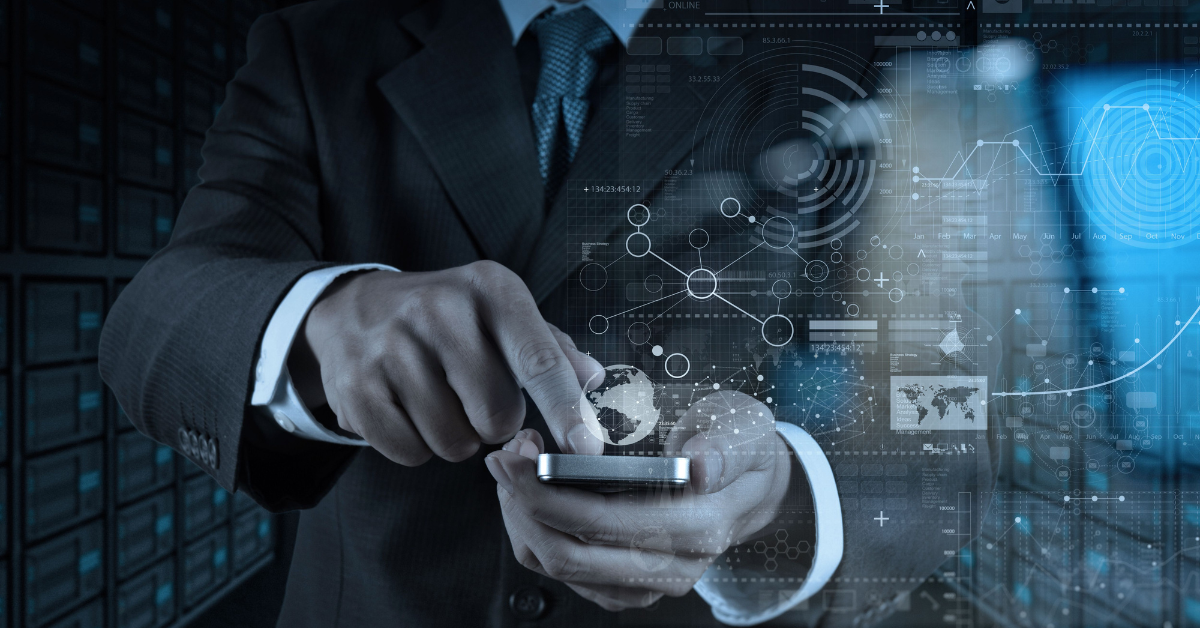 businessman working on mobile