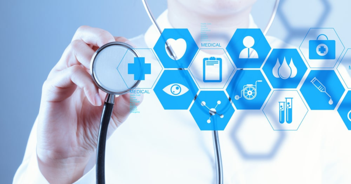 doctor hand working with modern computer